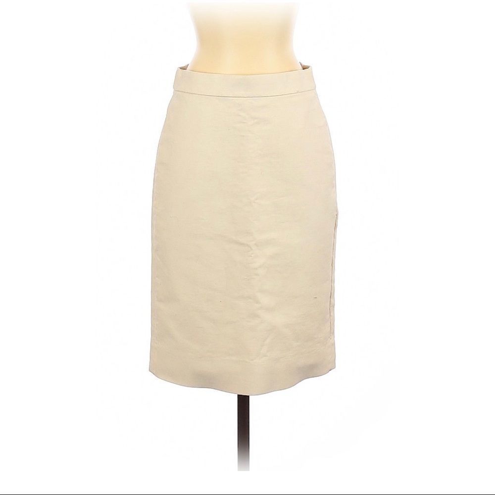 J. Crew pencil skirt cream